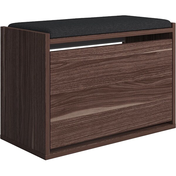 Pantofar tip taburet Tona, nuc, 65 x 32 x 43.5 cm