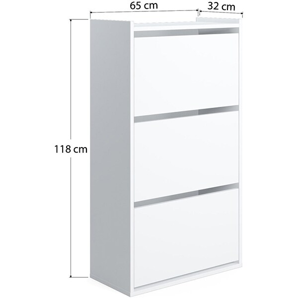 Pantofar Adel, alb, 65 x 32 x 118 cm