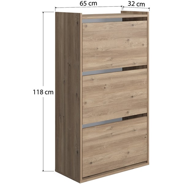 Pantofar Adel, stejar, 65 x 32 x 118 cm