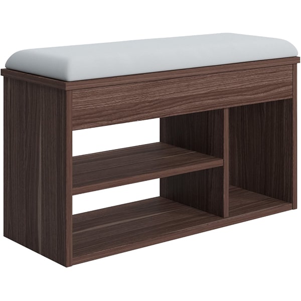 Pantofar tip taburet Pera, nuc, 80 x 31 x 46 cm