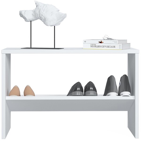 Pantofar tip taburet Mio, alb, 68 x 25 x 44 cm