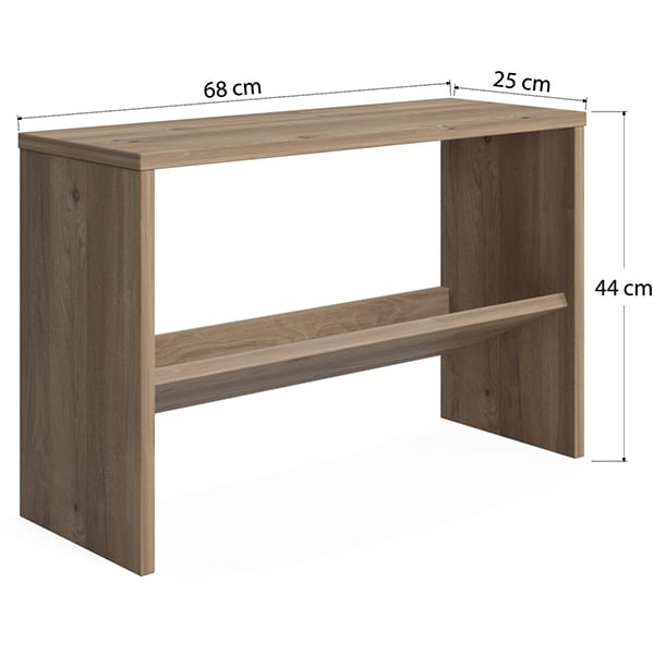 Pantofar tip taburet Mio, stejar, 68 x 25 x 44 cm
