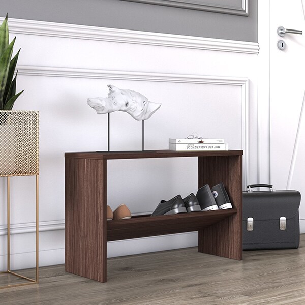 Pantofar tip taburet Mio, nuc, 68 x 25 x 44 cm