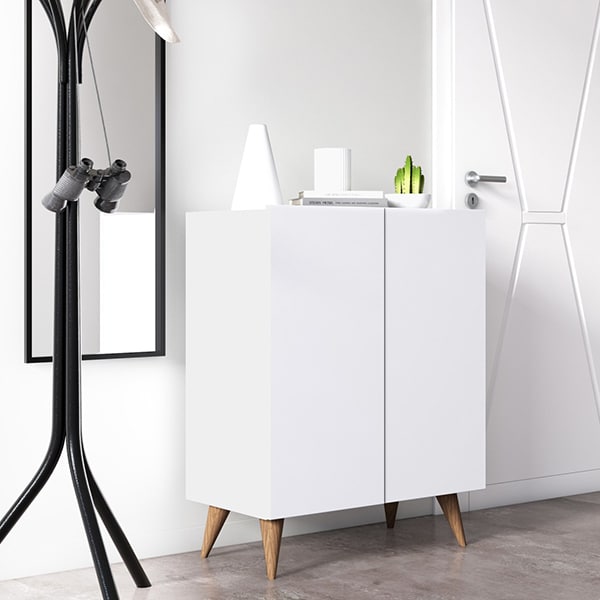 Pantofar Forte, alb, 70 x 37 x 88 cm