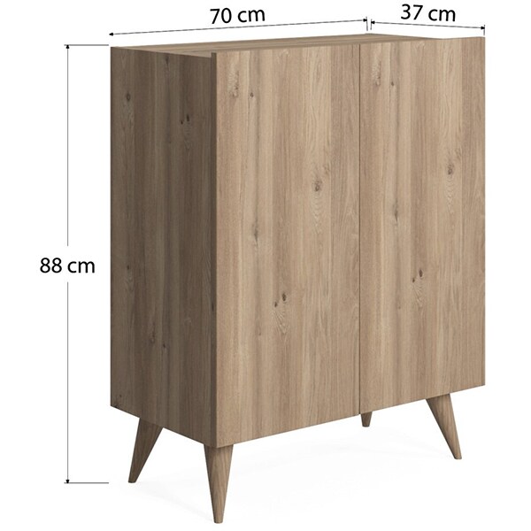 Pantofar Forte, stejar, 70 x 37 x 88 cm