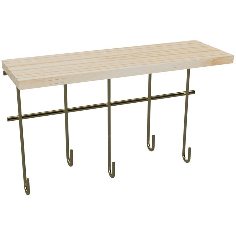 Cuier perete BinoGold07, 20 cm, auriu