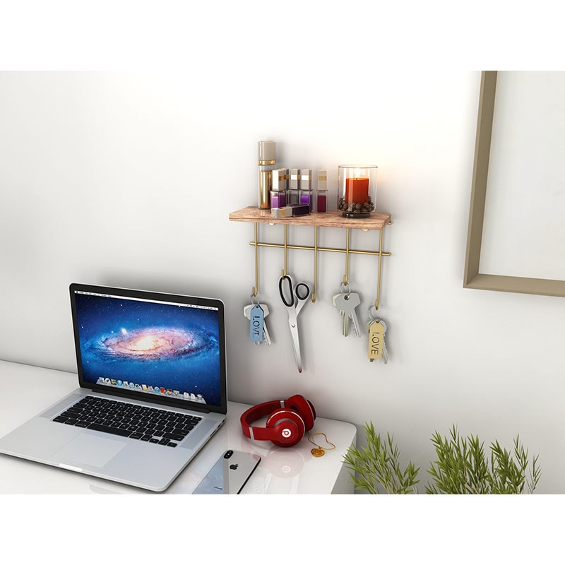 Cuier perete BinoGold07, 20 cm, auriu