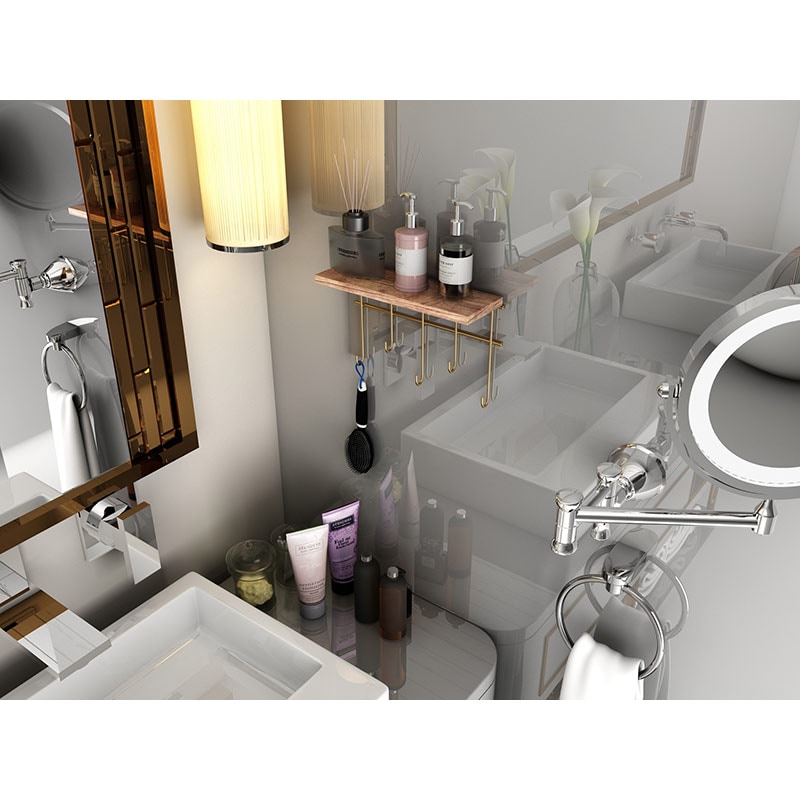 Cuier perete BinoGold07, 20 cm, auriu