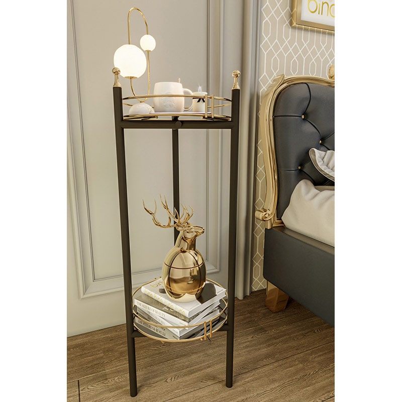 Raft podea BinoGold611, 28 x 28 x 80 cm, auriu