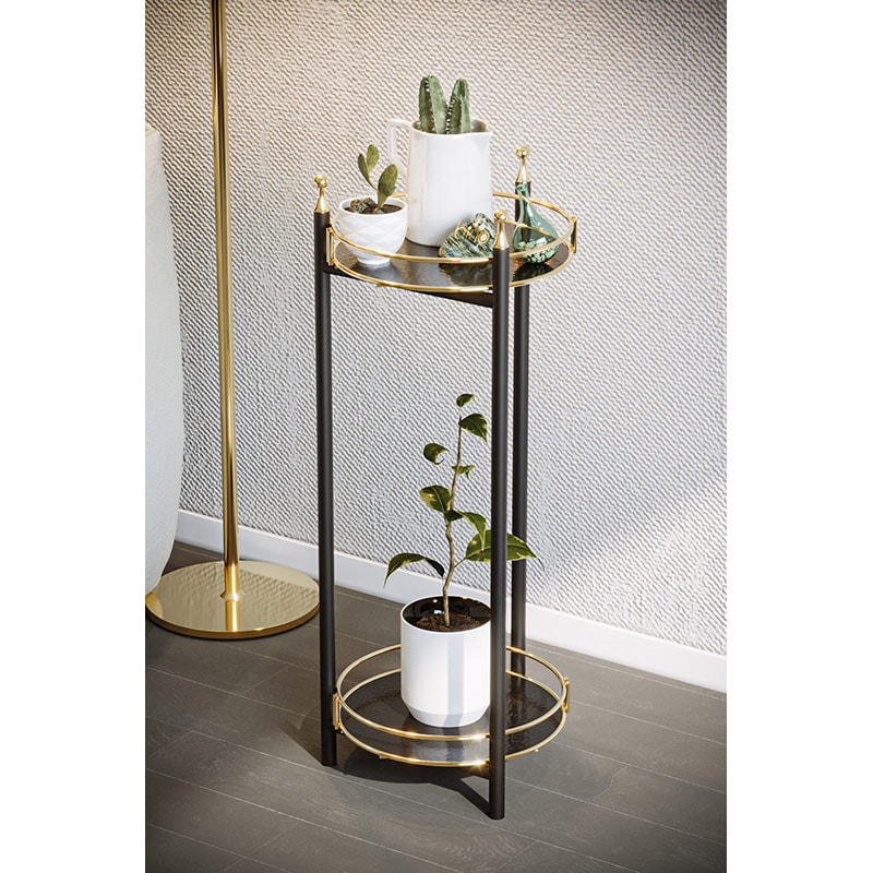 Raft podea BinoGold611, 28 x 28 x 80 cm, auriu