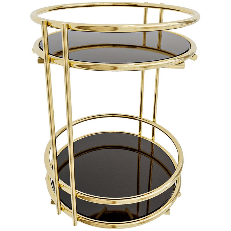 Organizator cosmetice BINOGOLD09, 23 x 23 x 27 cm, auriu