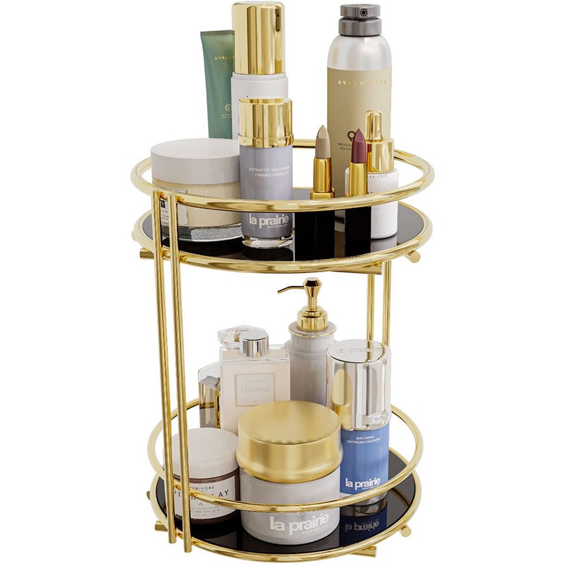 Organizator cosmetice BINOGOLD09, 23 x 23 x 27 cm, auriu