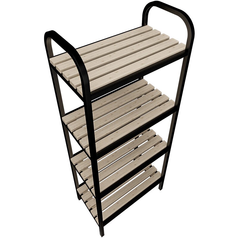 Raft podea BinoGold645, 40 x 22 x 98 cm, negru