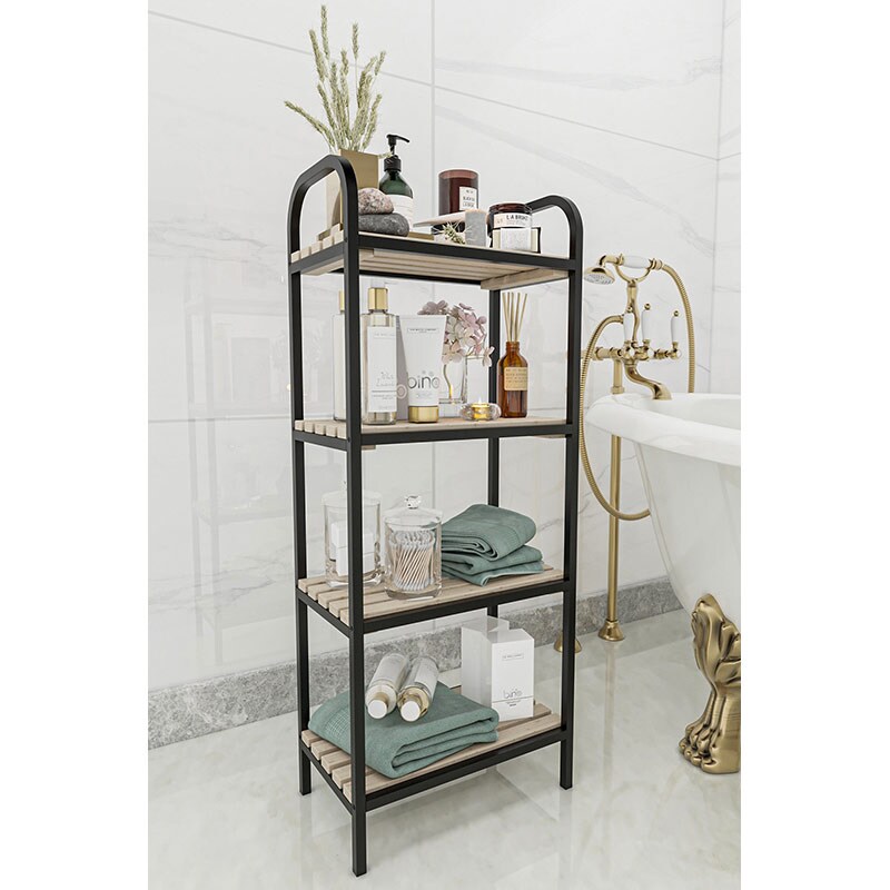 Raft podea BinoGold645, 40 x 22 x 98 cm, negru