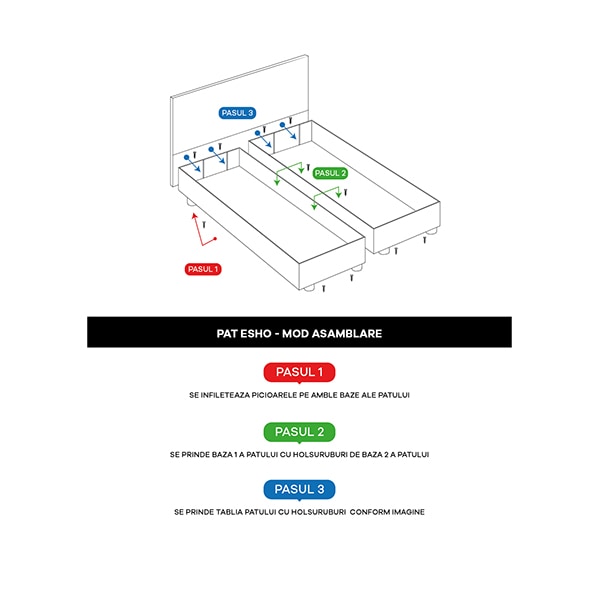 Pat tapitat Valencia, lada depozitare, somiera, 160 x 202 cm, gri