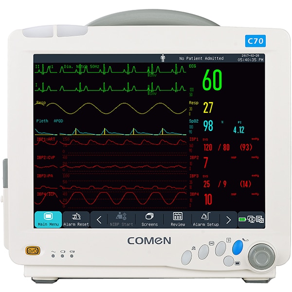 Monitor functii vitale COMEN C70, 12.1", Touch screen, Acumulator Li-Ion, gri