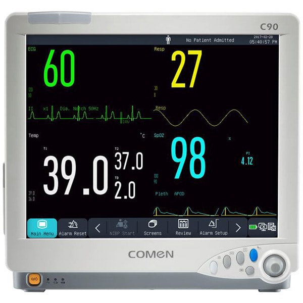 Monitor functii vitale COMEN C90, 17", Touch screen, Acumulator Li-Ion, gri