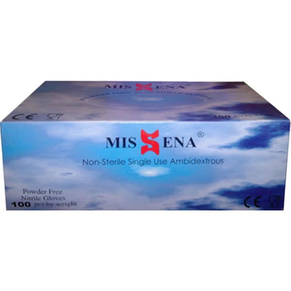Manusi de unica folosinta MISSENA, nitril, marime M, 100 buc