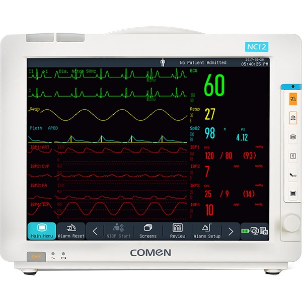 Monitor functii vitale COMEN NC12, 12.1", Touch screen, Acumulator Li-Ion, crem + Imptimanta IBP socket