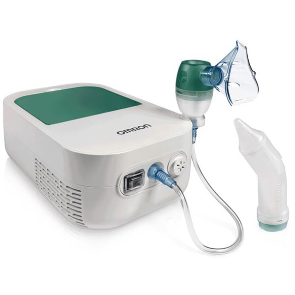 Aparat aerosoli cu piston si aspirator nazal OMRON NE-C301, alb  verde