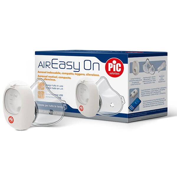 Aparat aerosoli cu ultrasunete PIC AirEasy On PIC02038214000100, 8ml, alb