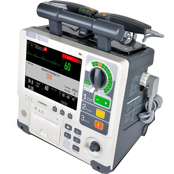 Defibrilator COMEN S8, 8.4", Acumulator Li-Ion, 12 conectori, crem