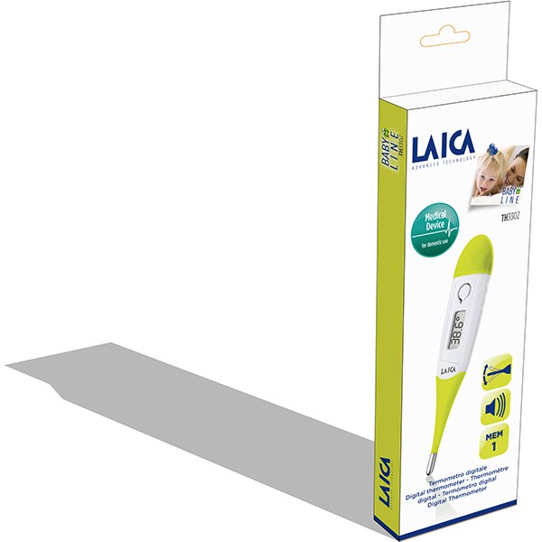 Termometru digital cu cap flexibil Laica Baby Line TH3302, alb-verde