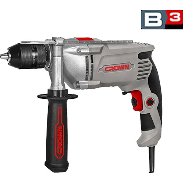 Masina de gaurit si insurubat (bormasina) CROWN CT10130C, 810W, 2800RPM, mandrina rapida 13mm, percutie