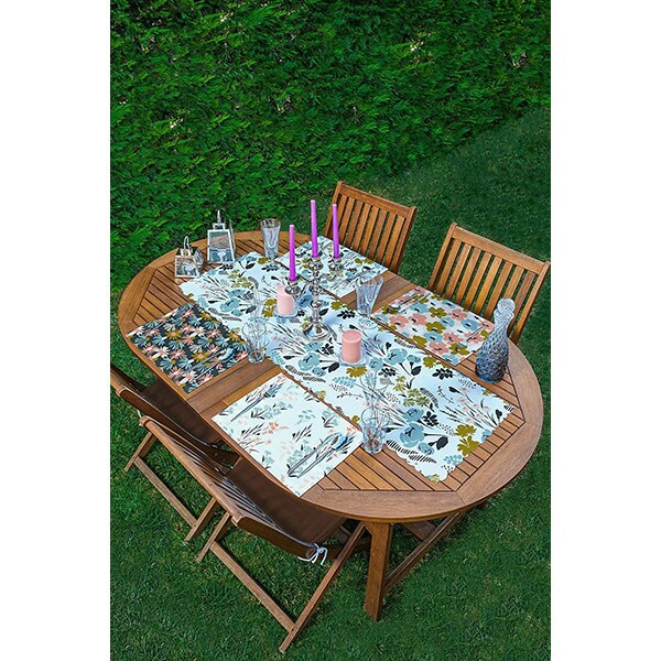 Suport farfurii si napron Leaves, 35 x 45 cm, 35 x 140 cm, 4 + 1 bucati, multicolor