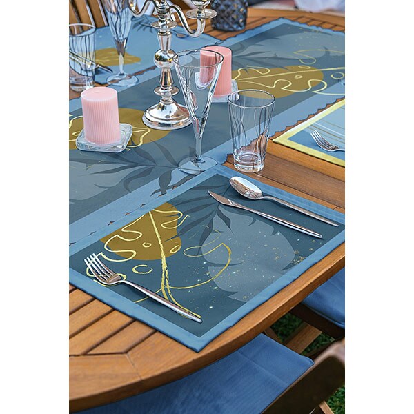 Suport farfurii si napron Green Modern, 35 x 45 cm, 35 x 140 cm, 4 + 1 bucati, multicolor