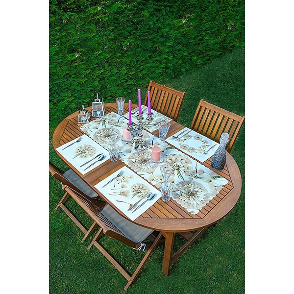 Suport farfurii si napron Floral Modern, 35 x 45 cm, 35 x 140 cm, 4 + 1 bucati, multicolor