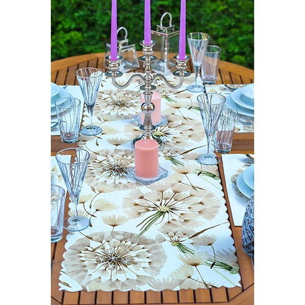 Suport farfurii si napron Floral Modern, 35 x 45 cm, 35 x 140 cm, 4 + 1 bucati, multicolor