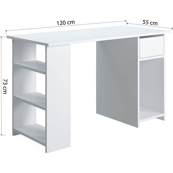 Birou Arma, 120 x 55 x 73 cm, PAL, alb