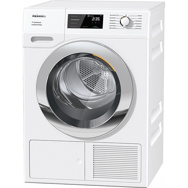 Uscator de rufe MIELE TEF 655 WP, Pompa de caldura, 8 kg, 12 programe, Clasa A+++, alb
