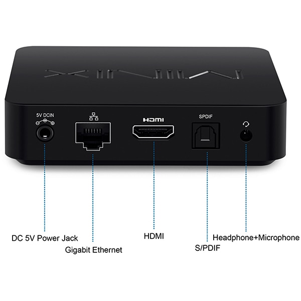 Mini PC MINIX Neo T5, 4K, Quad Core Cortex A53, 16GB, 2GB Ram, Wi-Fi, Android, negru
