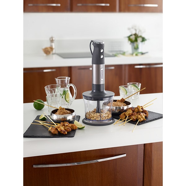 Mixer vertical KENWOOD Triblade System Pro HDM804SI, 1l, 1000W, viteza variabila, gri-argintiu