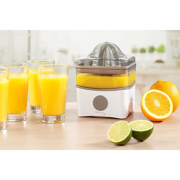 Set DELIMANO 110037473PAK: Storcator citrice 0.8l, 40W + Mixer de mana 150W, 5 trepte viteza + Mini tocator 0.6l, 200W, alb - gri 