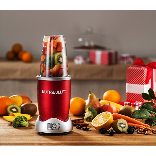 Blender DELIMANO 110073177, 0.7l, 600W, 1 treapta viteza, rosu-argintiu