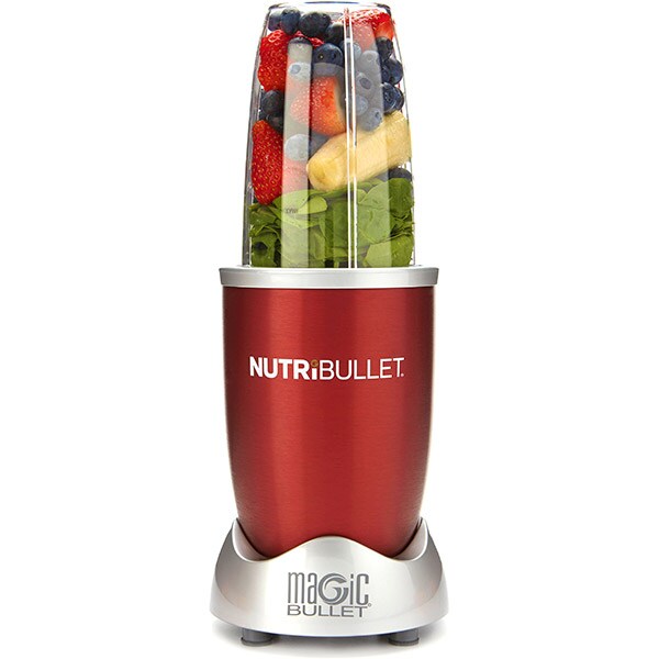Blender DELIMANO 110073177, 0.7l, 600W, 1 treapta viteza, rosu-argintiu