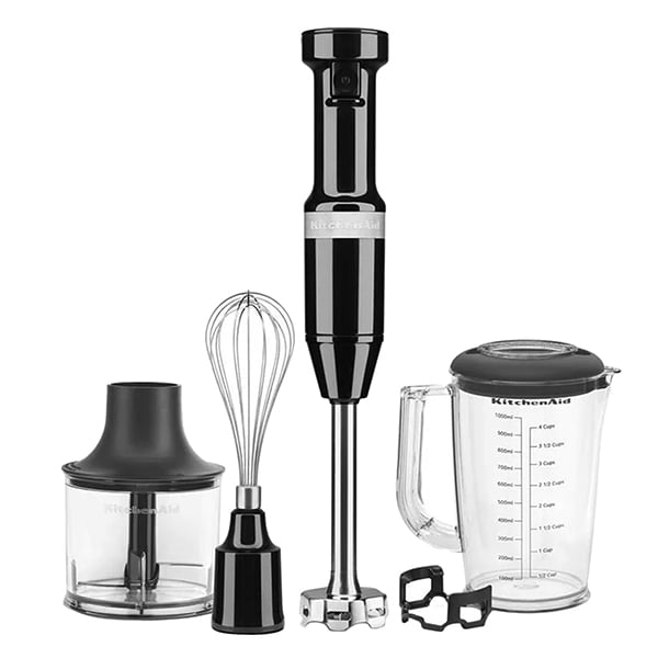 Mixer vertical KITCHENAID 5KHBV83EOB, 1l, 180W, viteza variabila, negru