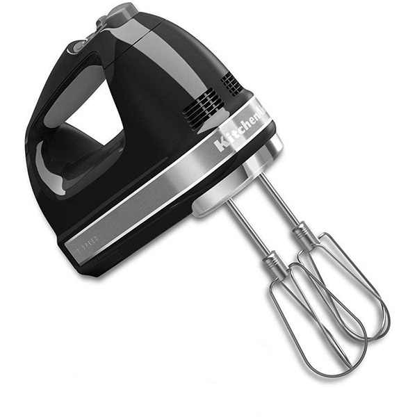 Mixer de mana KITCHENAID 5KHM9212EOB, 85W, 9 trepte viteza, negru lucios-argintiu