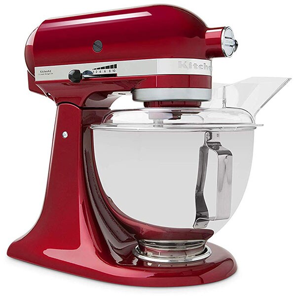 Mixer cu bol KITCHENAID Artisan Elegance 5KSM45EAQ, 4.3l, 275W, 10 trepte viteza, rosu
