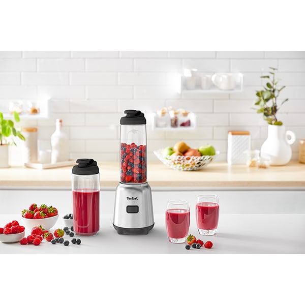 Blender TEFAL Mix&Move BL15FD30, 0.6l, 300W, 1 treapta viteza, argintiu-negru 