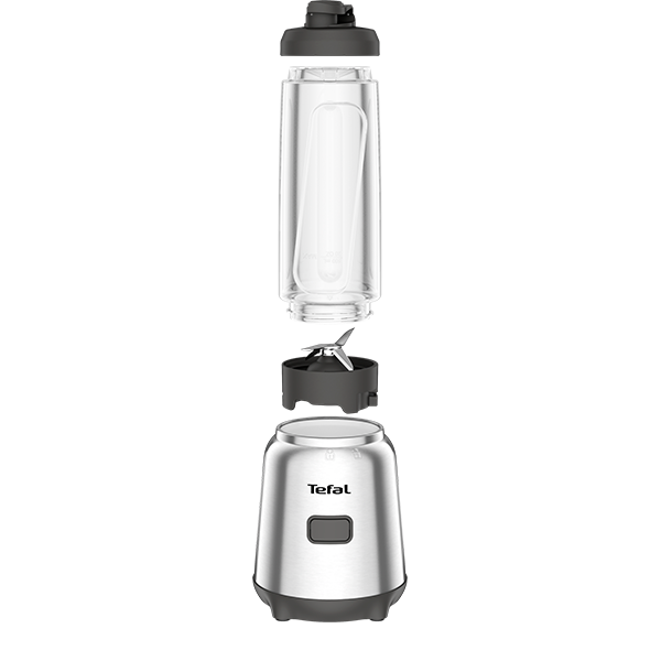 Blender TEFAL Mix&Move BL15FD30, 0.6l, 300W, 1 treapta viteza, argintiu-negru 