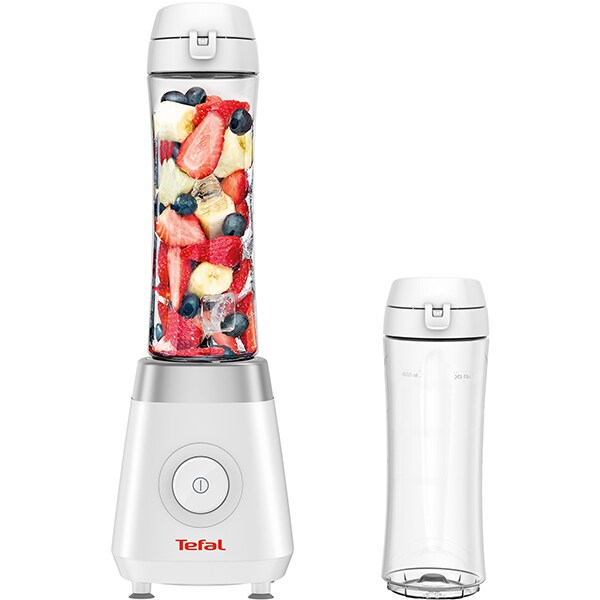 Mini blender TEFAL Fresh&Go BL1KJ131, 0.6l, 1 treapta viteza, alb