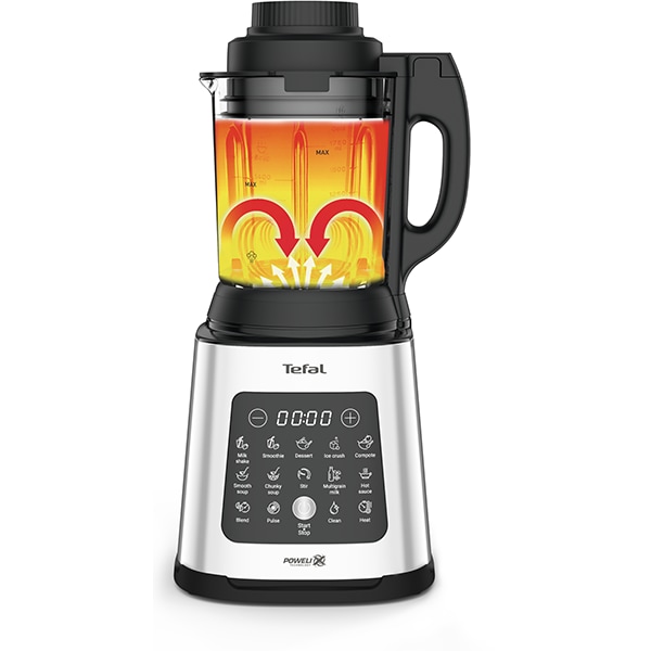 Blender TEFAL PerfectMix Cook BL83SD30, 2l, 1400W, viteza variabila, argintiu-negru