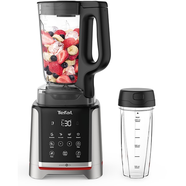 Blender TEFAL InfinyMix+ BL91HD31, 1.75l, 1600W, 1 trepta viteza, argintiu-negru