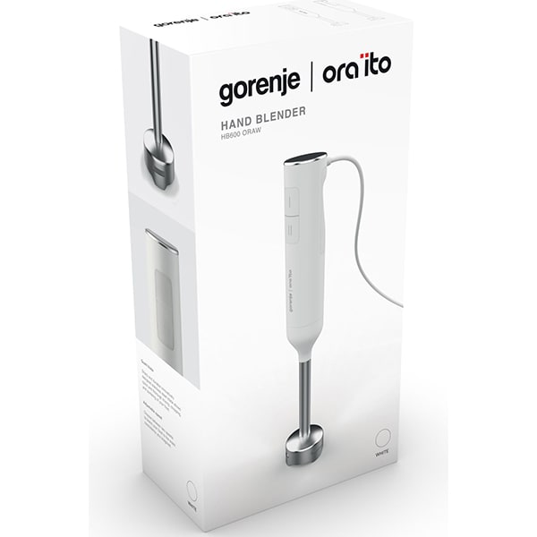 Mixer vertical GORENJE HB600ORAW, 600W, 2 trepte viteza, alb-argintiu