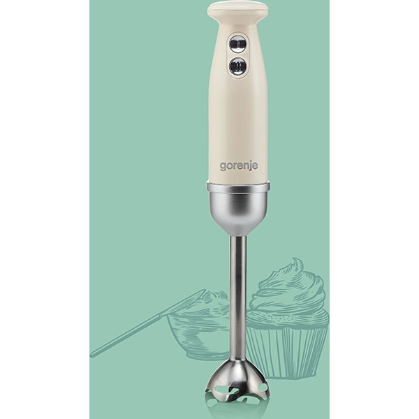 Mixer vertical GORENJE Retro Colection HBX600RL, 0.8l, 600W, bej-argintiu