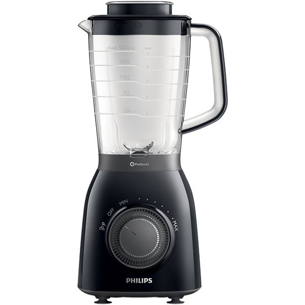 Blender PHILIPS Viva Collection HR2162/90, 1.5l, 600W, 2 trepte viteza, negru-gri